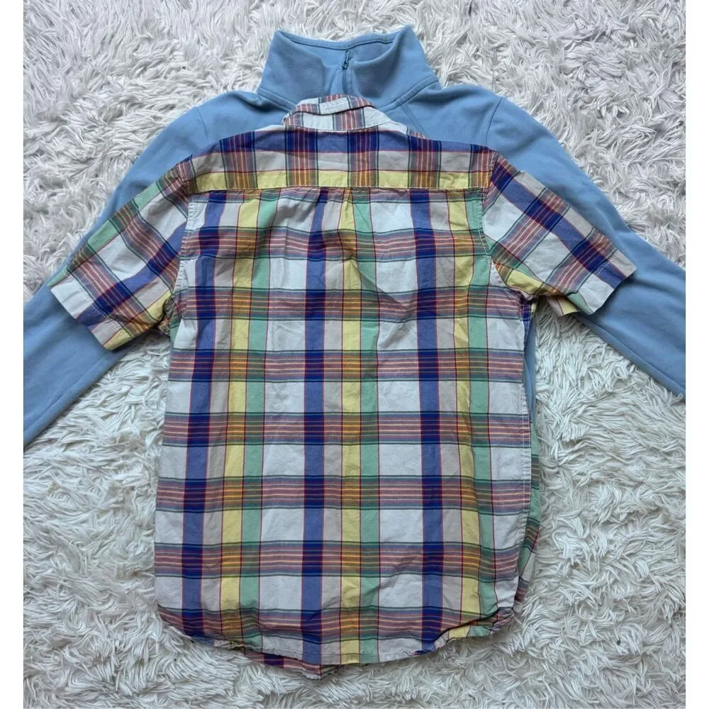 2 piece boys button down shirt & sweater bundle size 10-12 by Gap kids & Abercro